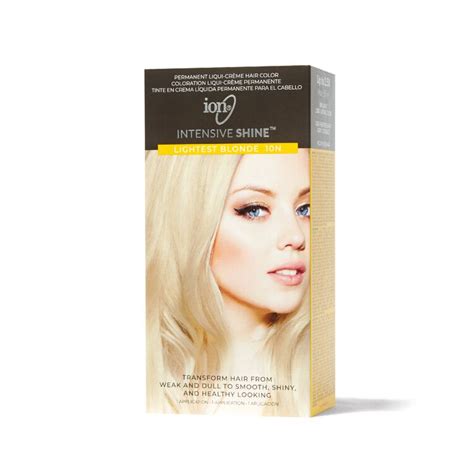 Ion Intensive Shine Hair Color Kit Lightest Blonde 10n Hair Color Kit