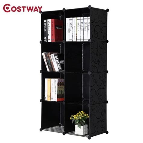 Imagine all your clothes lined up, uncluttered, with room for all your sweaters and shoes. COSTWAY Simple Resin Plastic Bookshelves DIY 8 Grid ...