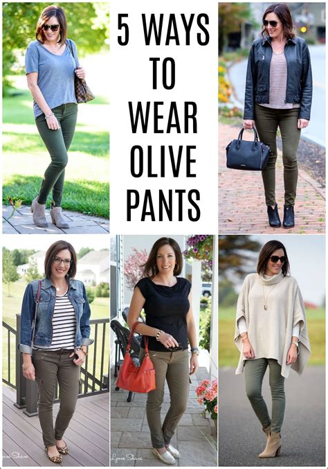 5 ways to wear olive pants jo lynne shane olive green pants outfit