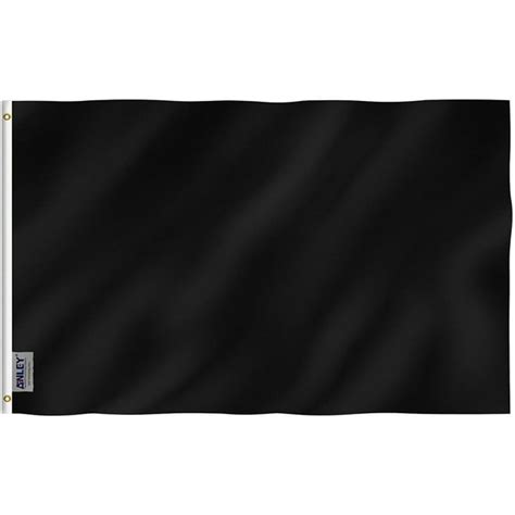 Anley Fly Breeze 3x5 Foot Solid Black Flag Plain Black Flags