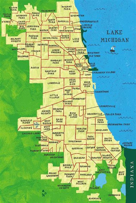 Chicago Neighborhoods Map Chicago Neighborhoods Chicago Ruby