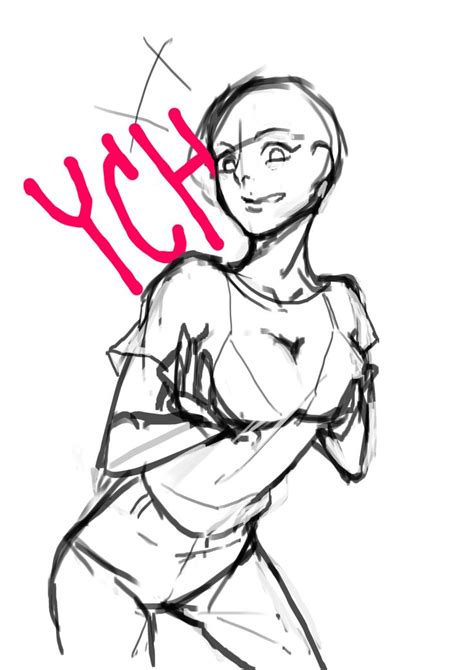 Girl Ych Poses ` Girl Ych In 2020 Art Reference Poses Anime Poses