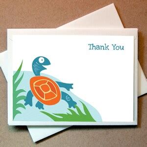 Turtle Thank You Cards Cards And Envelopes Etsy
