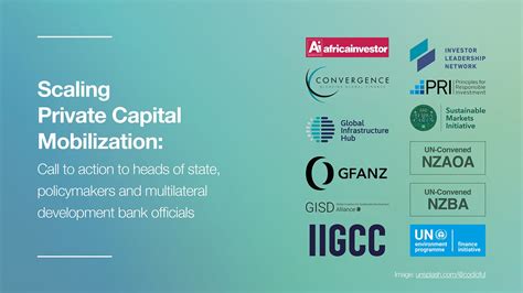 Call To Action To Scale Private Capital Mobilization Global Investors For Sustainable