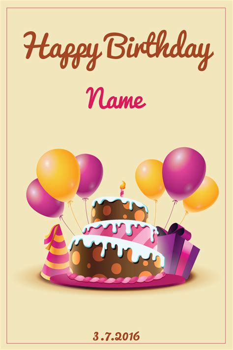 Be it a birthday or a wedding anniversary, or your graduation day, printcious brings forth a plethora of personalized gifts, which is ideal for every occasion. Personalized happy birthday card with the person's name ...