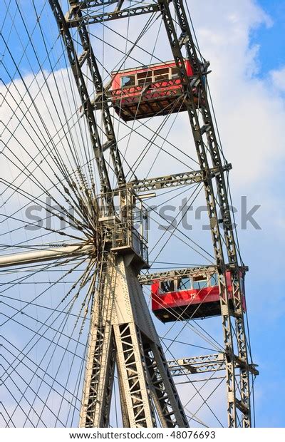 Giant Ferris Wheel Details Vienna Prater Stock Photo 48076693