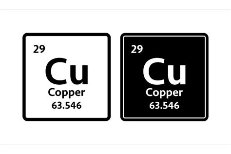 Copper Symbol Chemical Element Graphic By Dg Studio · Creative Fabrica