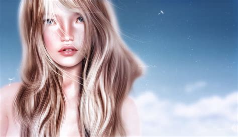 소녀 머리 인물 금발 리얼리즘 Hd 배경 화면 Wallpaperbetter