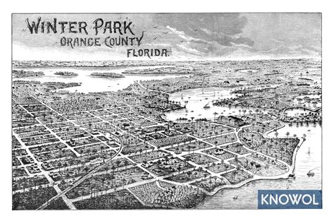 Beautifully Detailed Map Of Winter Park Fl From 1885 Knowol