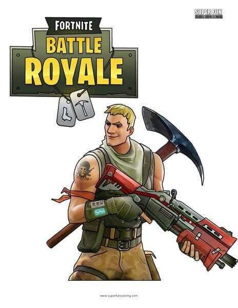 Features include a giant map, a battle bus, fortnite building skills, and destructible environments in intense pvp combat. Fortnite Battle Royale Coloring Page | Coloring pages ...