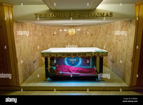 Tomb of St Thomas in Saint Thomas Basilica in Chennai South India Stock