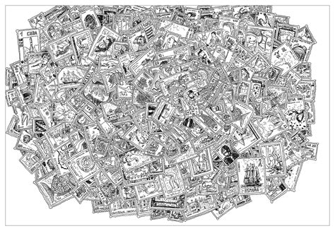 Complex stamps - Unclassifiable Adult Coloring Pages