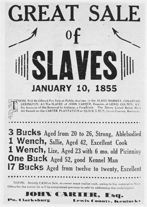 Horrible American Slave Sale And Auction Ads From The 19th Century