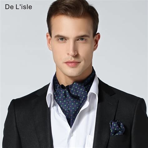 buy 100 natural silk men s elegant double faced cravat scarf with pocket