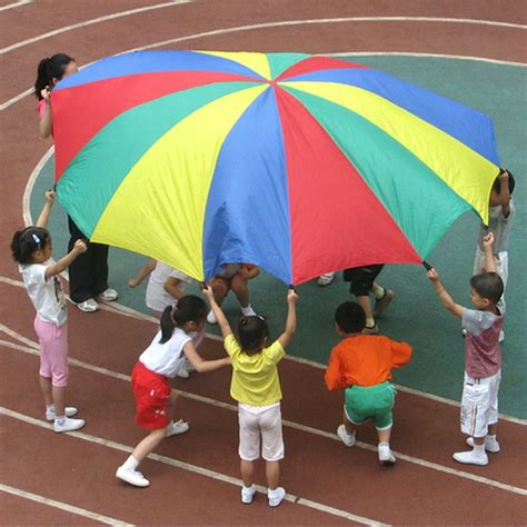 Rainbow Umbrella Parachute Kids Hit Hamster Play Game Parachute For