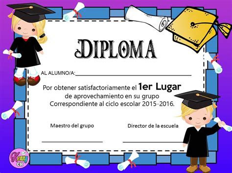 Diplomas Para Primaria Diplomas De Graduacion Plantillas De Diplomas
