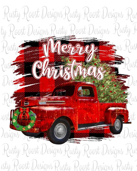 Christmas Sublimation Designs Downloadsdigital Etsy Christmas Truck