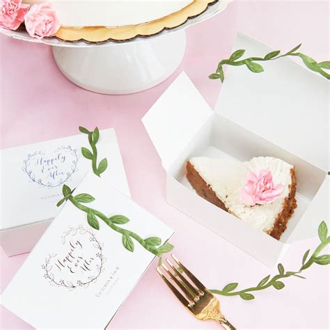 Personalized Wedding Cake Slice Box Beaucoup Wedding Favors Ts