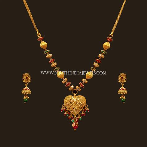 Latest Gold Necklace Set Designs With Price South India Jewels