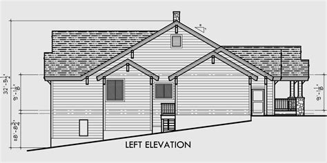 Ranch House Plan Featuring Gable Roofs