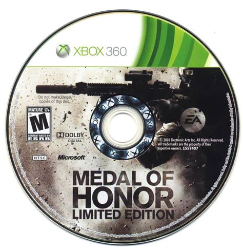 Medal Of Honor Limited Edition 2010 Xbox 360 Box Cover Art Mobygames