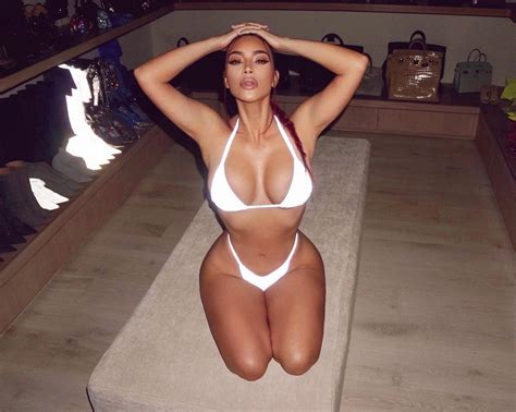 Kim Kardashian Wears A Reflective Bikini On Instagram