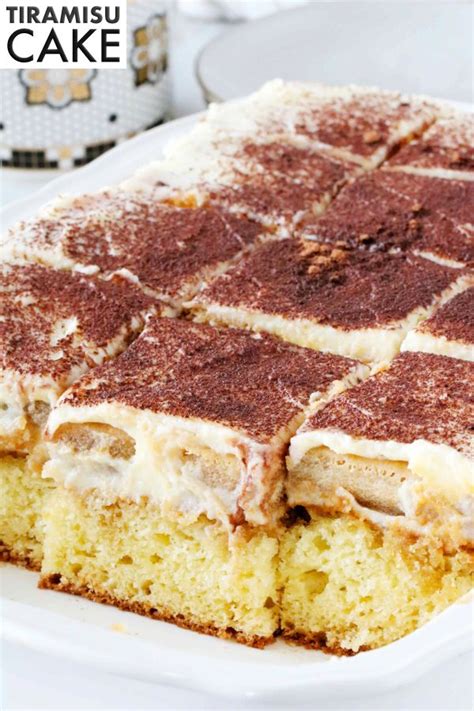 Ladyfingers are dipped in coffee, layered with a mascarpone mixture, then dusted with cocoa powder. Tiramisu Cake | Recipe in 2020 | Tiramisu cake recipe ...