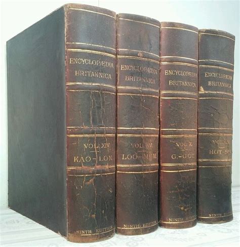 1878 1886~ninth Edition Encyclopedia Britannica~xl Leather 4 Book