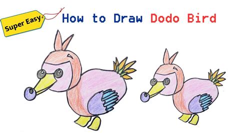 How To Draw Dodo Bird Roblox Adopt Me Pet Easy Drawing Step By Step