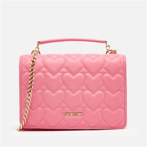 Love Moschino Heart Quilt Shoulder Bag In Pink Lyst Australia