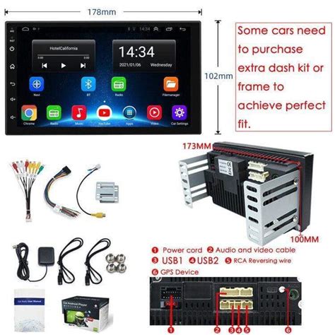 Binize Double Din Bluetooth Radio Android 9 7 Inch 2 Din Head Unit