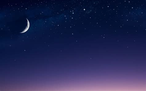 Download Moon Night Crescent Wallpaper And Background Pretty
