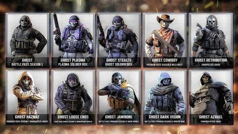 All Ghost Character Skins In Call Of Duty Mobile All Seasons 2022