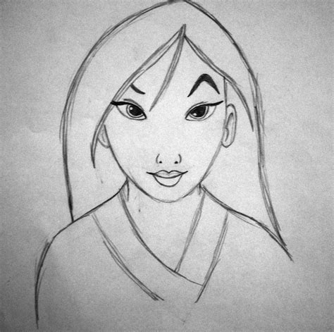 Mulan Sketch By Jtzander On Deviantart Dessins Disney Faciles