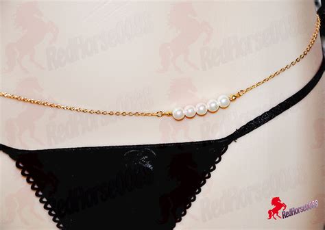 Gold Plated Bikini Pearl Waist Chain Sexy Belly Chain Women Accessory Body Chain Jewelry Bc 06