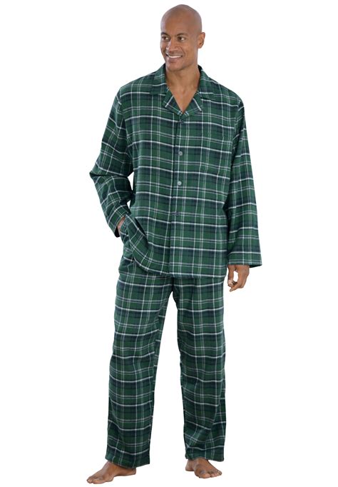 Plaid Flannel Pajama Set King Size