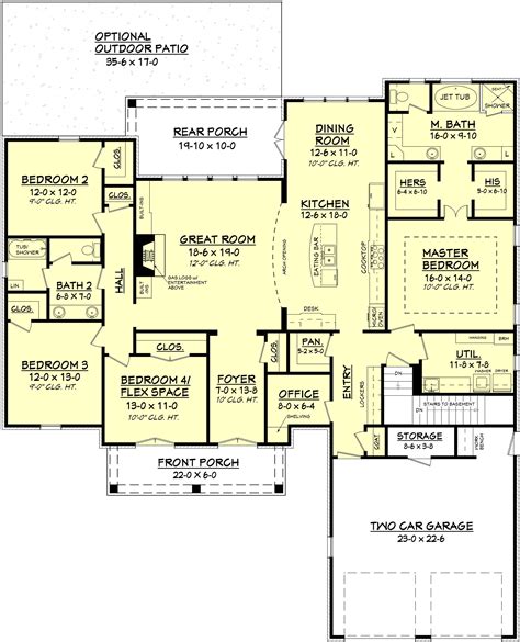 2400 Sq Foot Ranch House Plans Homeplancloud