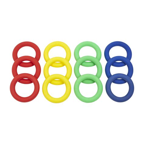 G1587662 Pvc Ring Assorted Pack Of 12 Gls Educational Supplies