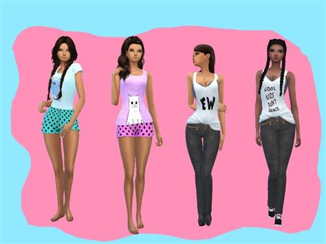 Simsworkshop 100 Followers T Sleepwear And Outfit By Candysimmer