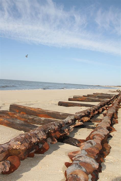 Railroad Tracks Uncovered On Beach Blog