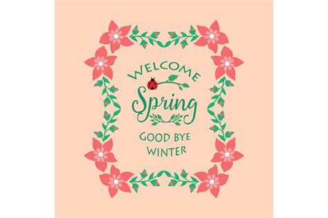 Beautiful Welcome Spring Card Design Graphic By Stockfloral · Creative