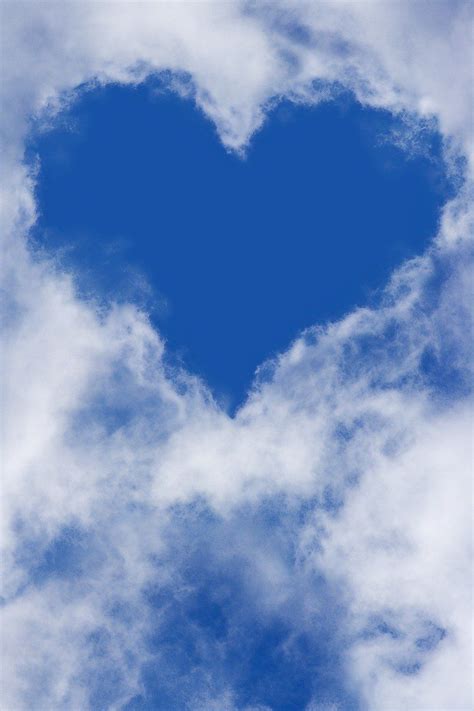Heart Clouds Sky Blue Free Photo On Pixabay Sky And Clouds Sky Clouds
