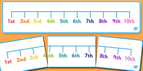 Ordinal Number Line 1st To 10th Teacher Made Twinkl