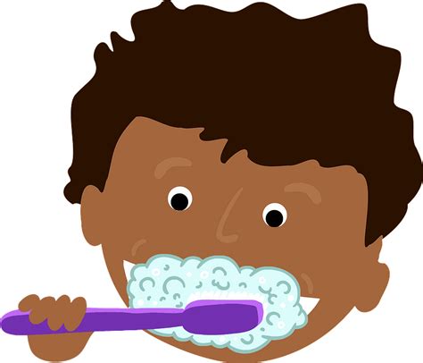 Boy Brushing Teeth Clip Art