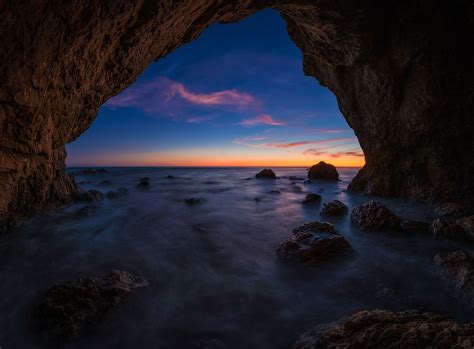 Beach Malibu Arches Califorinai Cave Coolwallpapersme