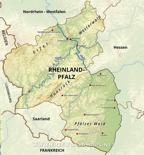 Rheinland Pfalz Karte Deutschland