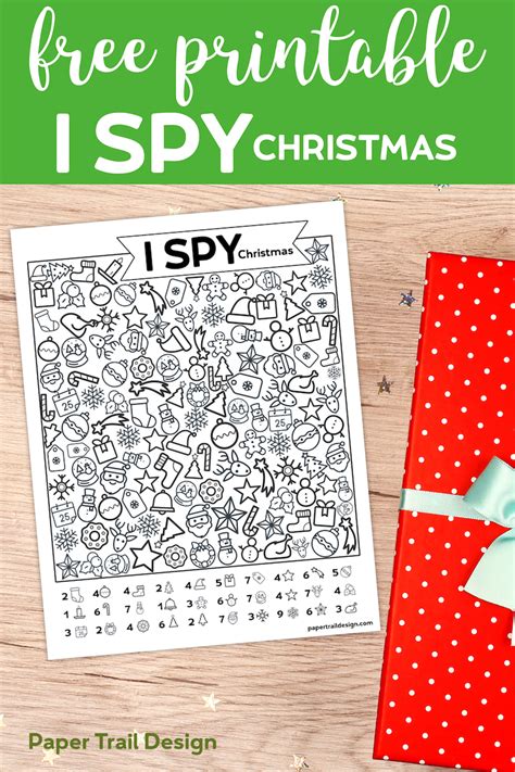 Free Printable I Spy Christmas Activity Paper Trail Design