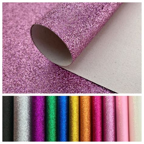 Pink Glitter Fabric Sheet Canvas Backed Fine Glitter Fabric Etsy
