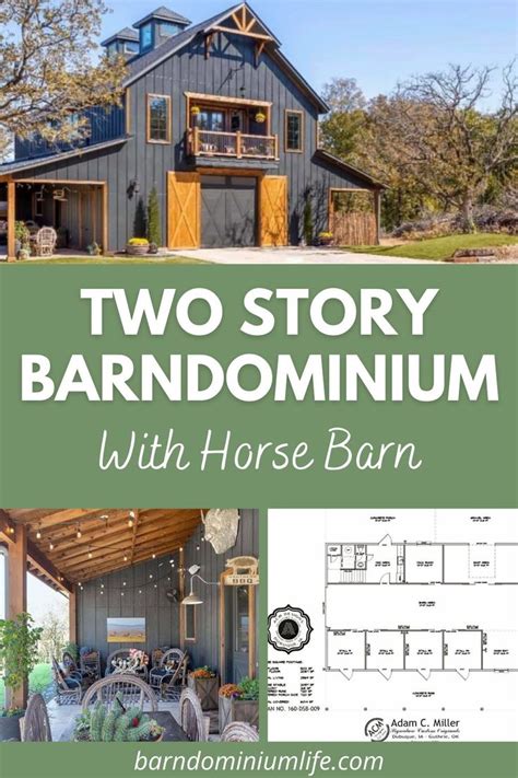 Luxury Two Story Barndominium With Horse Barn Barn Style House Plans