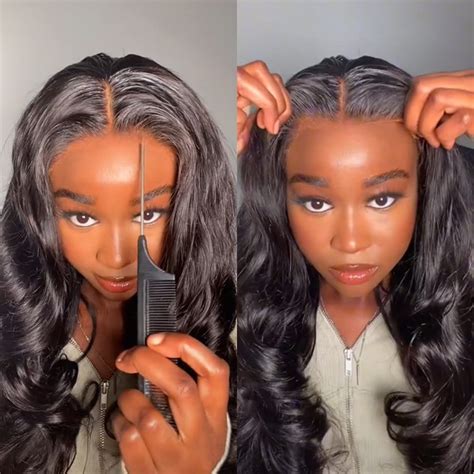 Amazon Com ISEE HAIR HD Lace Front Wig Wear Go Glueless Lace Wig Brazilian Body Wave Lace